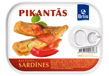 Ceptas sardīnes pikantā mērcē BRIIS 140g