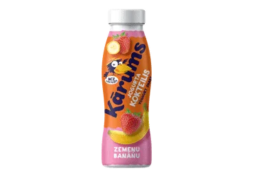 Jogurta kokteilis KĀRUMS zemeņu-banānu 230g