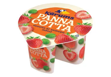Deserts KĀRUMS Panna Cotta zemeņu 140g