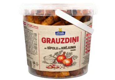 Grauzdiņi Zeltenes sīpolu skābā krējuma garša LATVIJAS MAIZNIEKS 300g