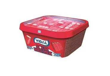 Želejas konfektes Sour Red Mix VIDAL 180g