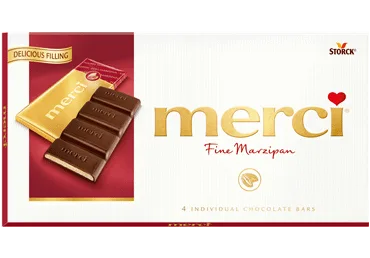 Konfekšu kaste MERCI ar marcipānu 112g