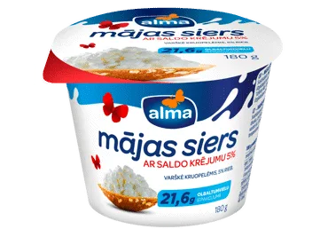 Mājas siers ar saldo krējumu ALMA 5%180g