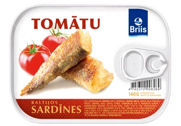 Ceptas sardīnes tomātu mērcē BRIIS 140g