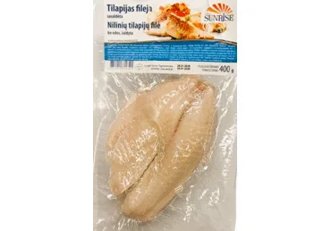 Saldēta tilapijas fileja bez ādas SUNRISE 400g