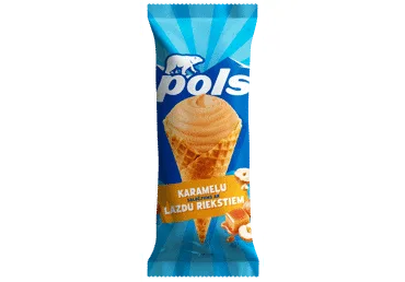 Saldējums karameļu lazdu riekstu POLS 90g