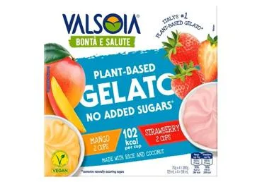 Vegānu saldējums zemeņu-mango VALSOIA 4x70g